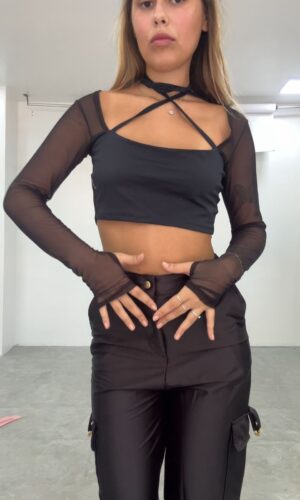 Cropped Astral Tule