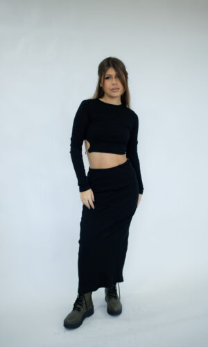 Cropped Manga Longa Fivela