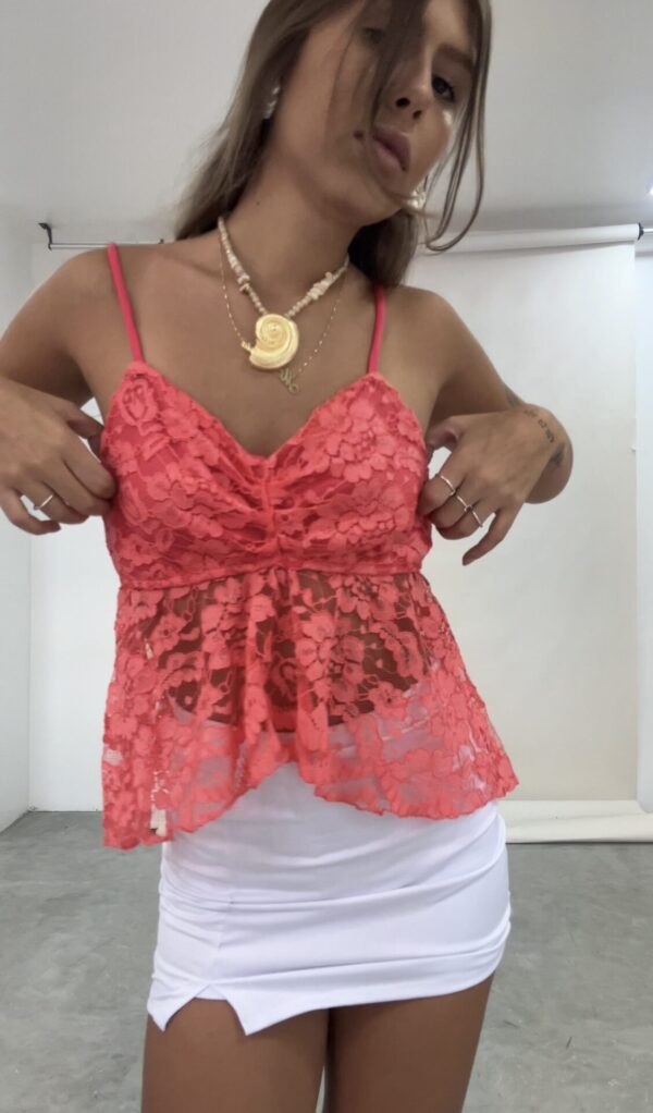 Blusa Batinha Renda Coral - Image 8