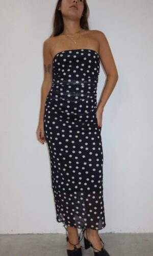Vestido Polk dots tomara que caia