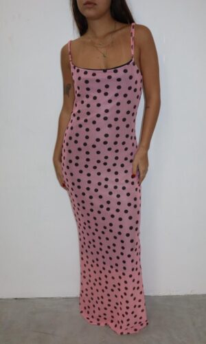 Vestido Polk dots alça