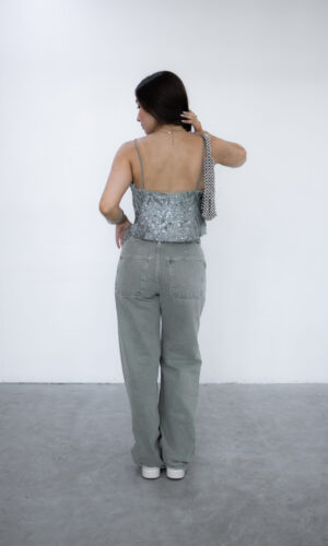 Calça Verde acizentada regulagem