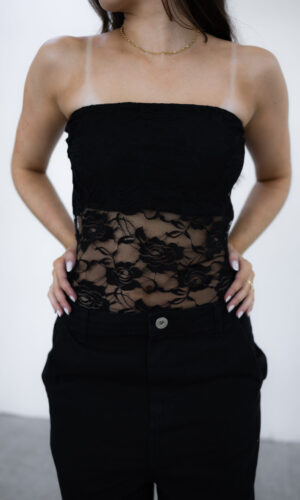 Body renda tomara que caia