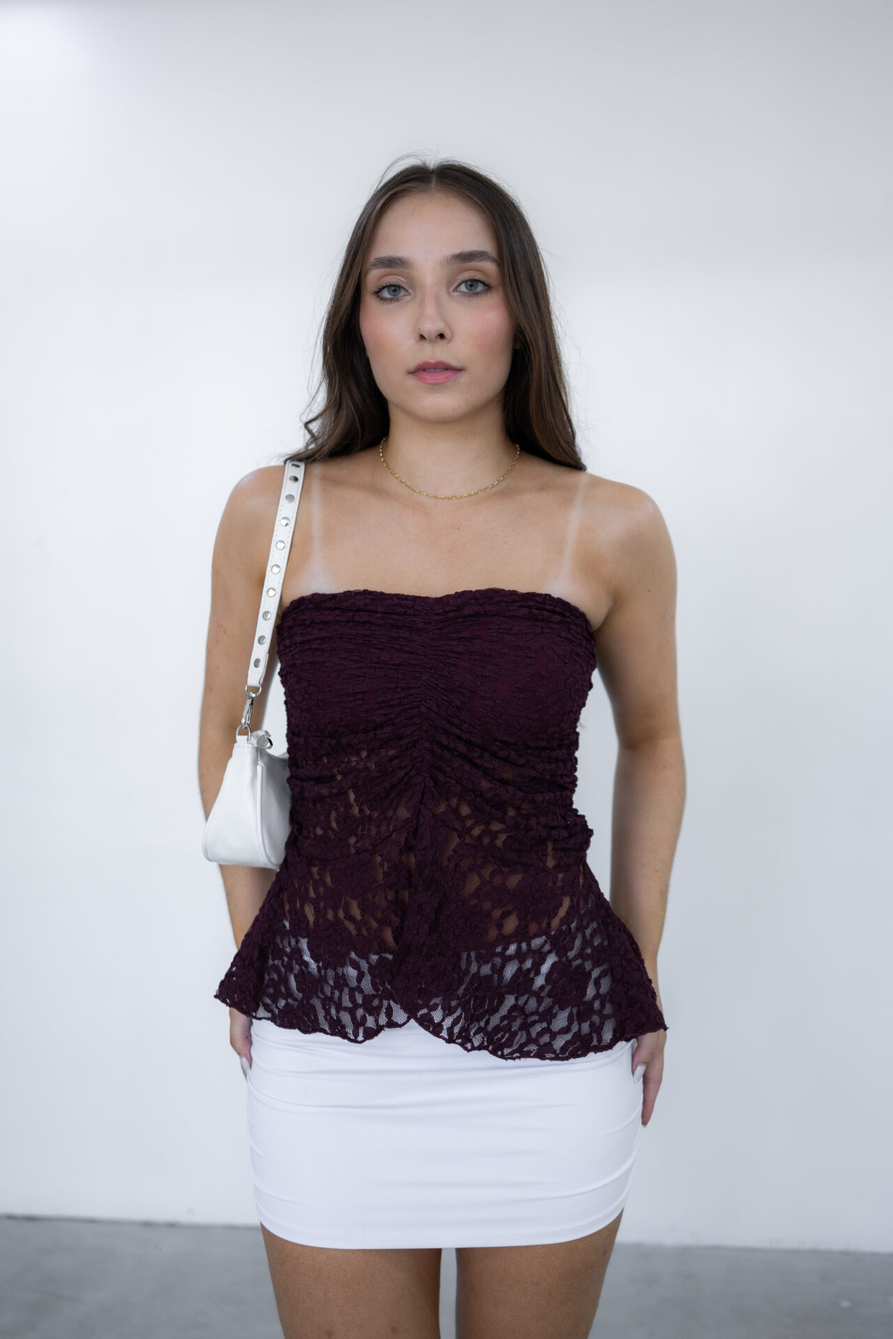 Bata Renda tomara que caia Bordo - Imagem 6