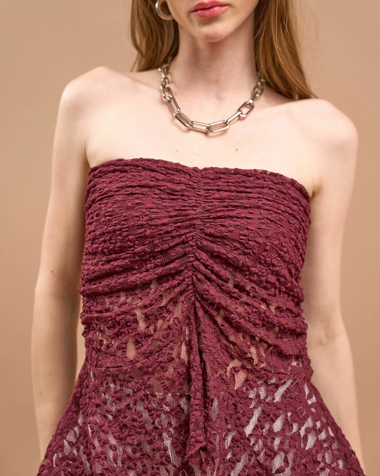 Bata Renda tomara que caia Bordo - Imagem 5