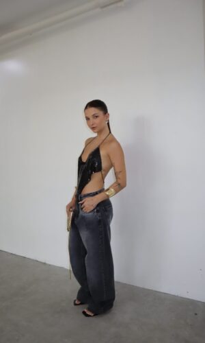 Calça Boy Cinza estonada