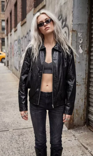 Jaqueta Aviador Couro