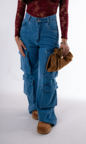 Calça Cargo Jeans