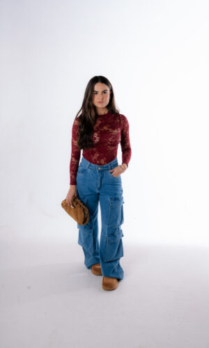 Calça Cargo Jeans