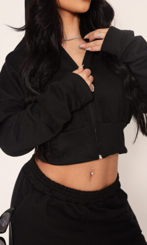 Casaco Cropped Moletom