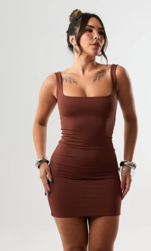 Vestido Basic Decote Quadrado