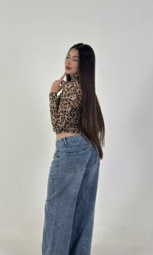 Blusa Tule Animal Print