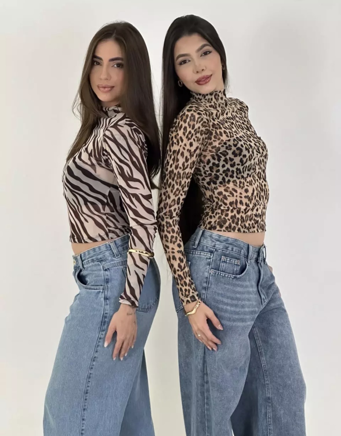 Blusa Tule Animal Print