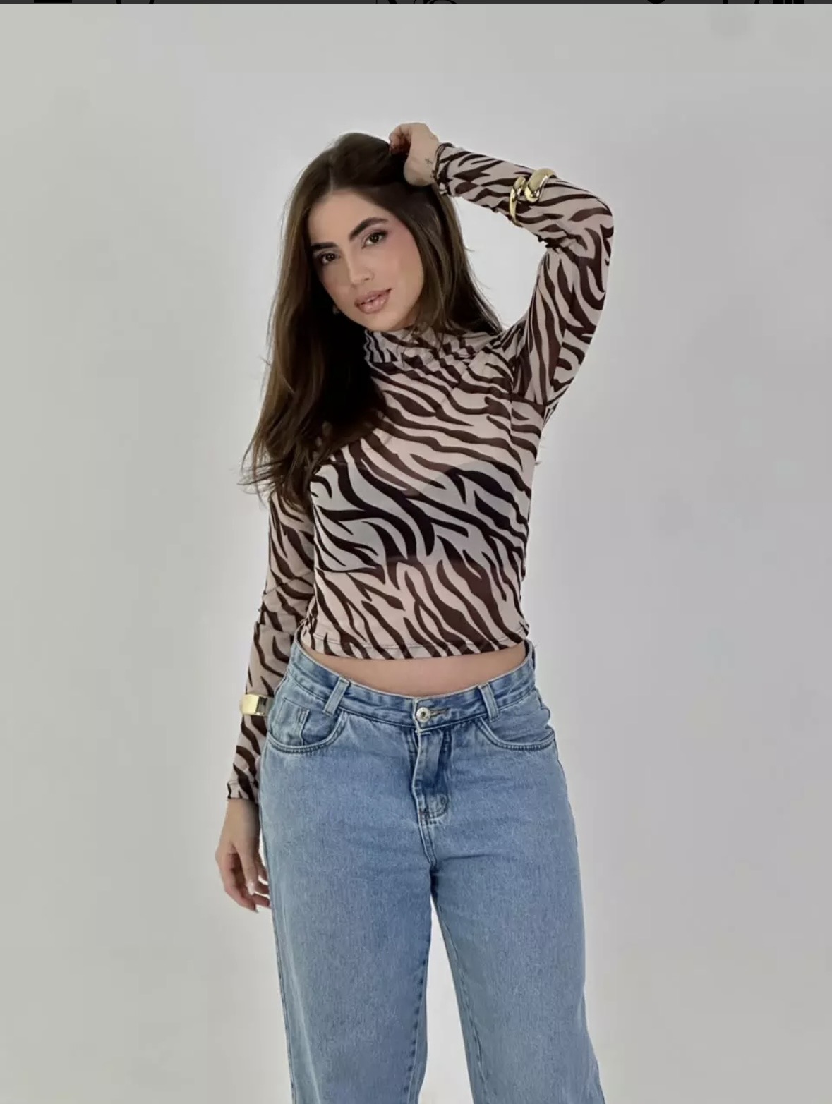 Blusa Tule Animal Print - Imagem 4