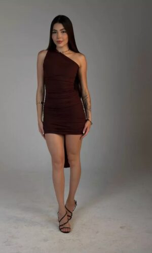 Vestido Marcela Marrom